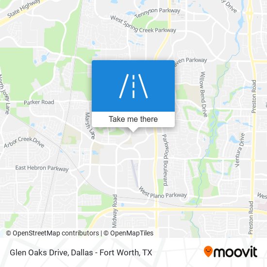 Glen Oaks Drive map