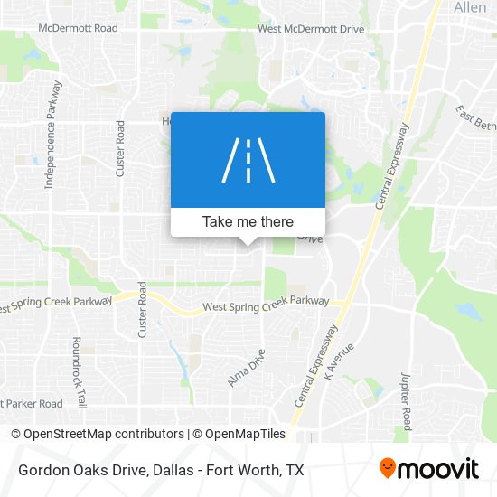 Gordon Oaks Drive map