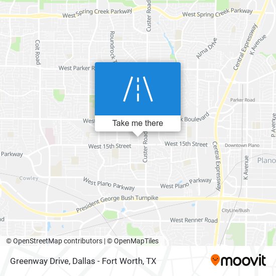 Greenway Drive map