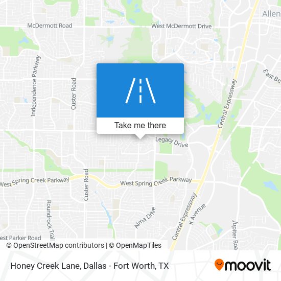 Honey Creek Lane map