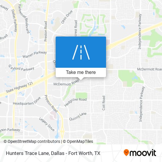 Hunters Trace Lane map