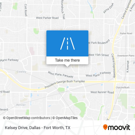 Kelsey Drive map