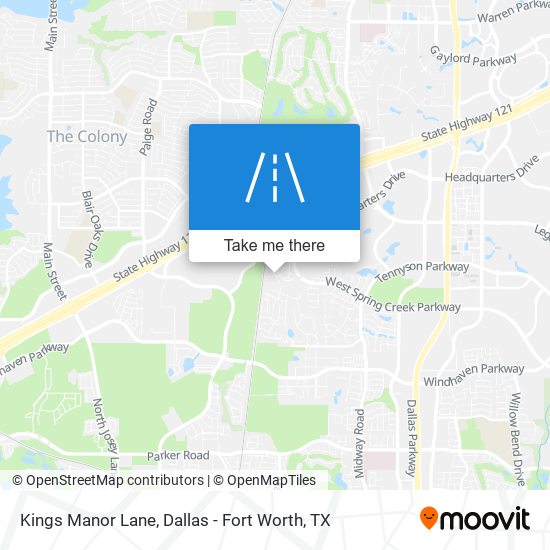 Kings Manor Lane map