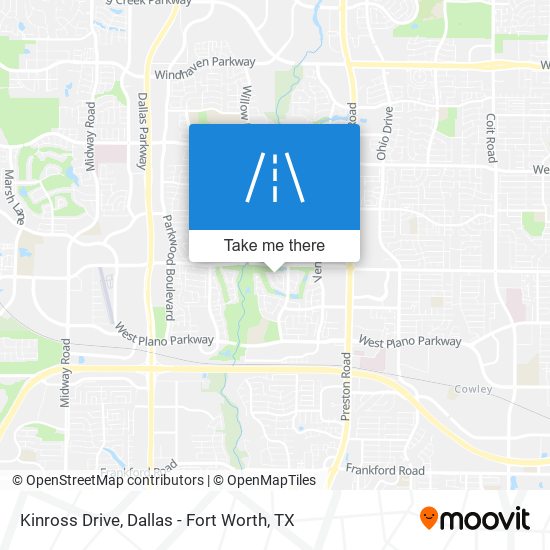 Kinross Drive map