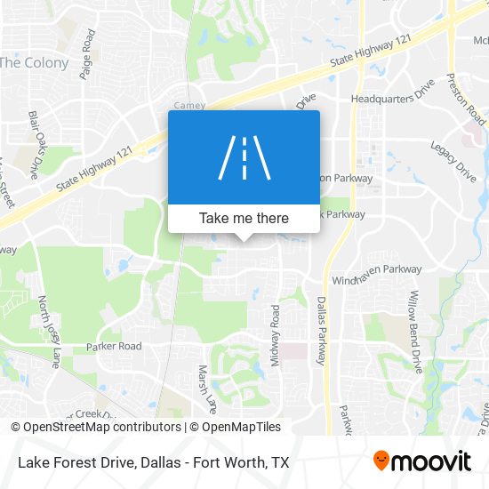 Lake Forest Drive map