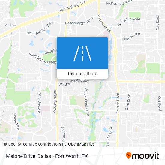 Malone Drive map