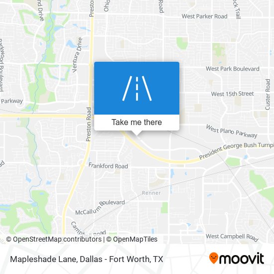 Mapleshade Lane map