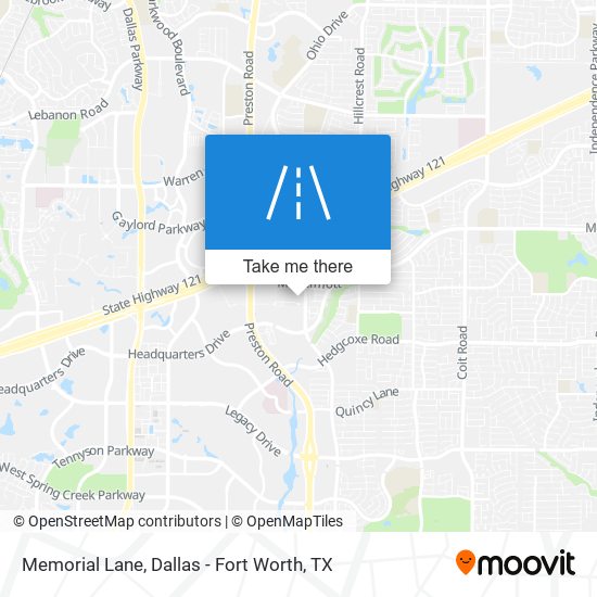 Mapa de Memorial Lane