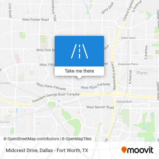 Midcrest Drive map