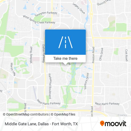 Middle Gate Lane map