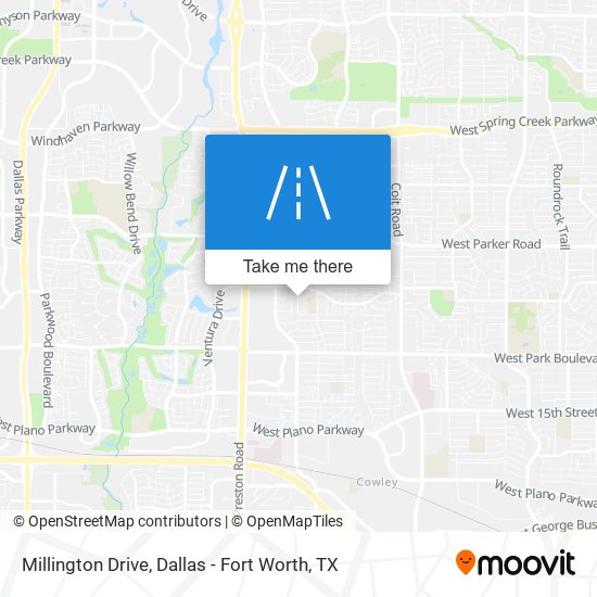 Millington Drive map