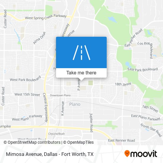 Mimosa Avenue map