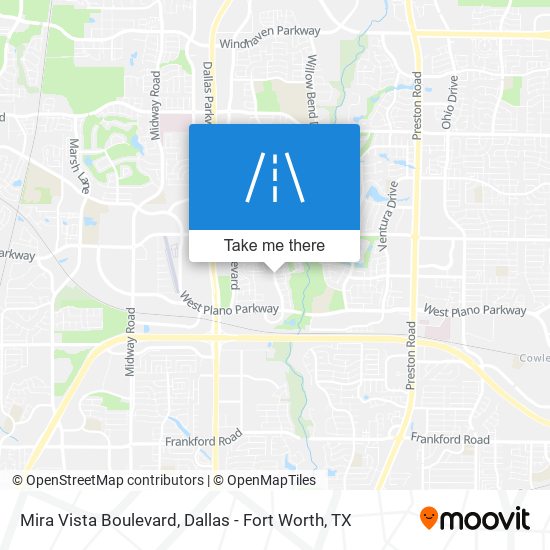 Mira Vista Boulevard map
