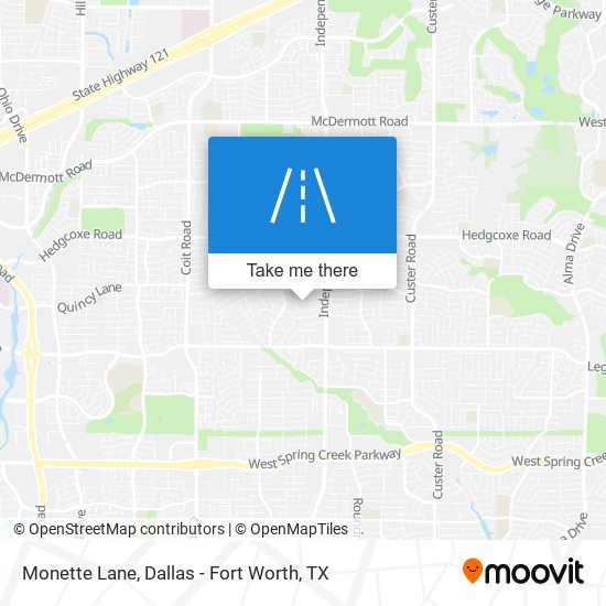 Monette Lane map