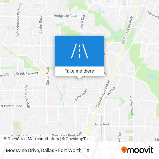 Mossvine Drive map