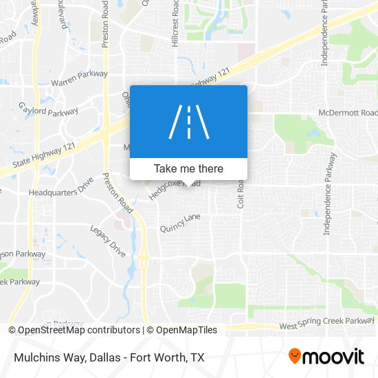 Mulchins Way map