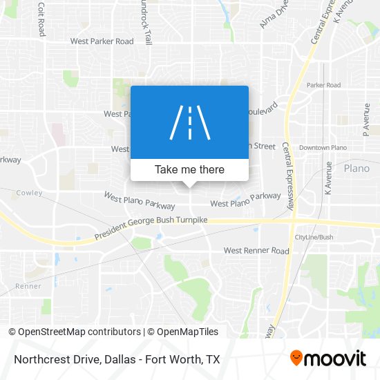 Mapa de Northcrest Drive