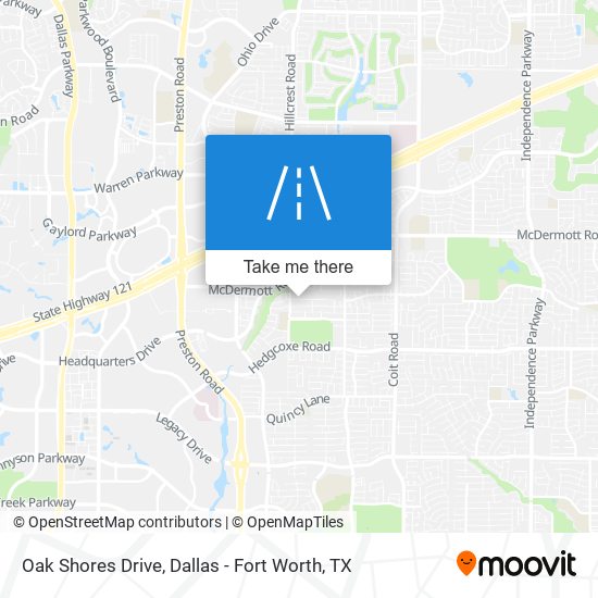 Oak Shores Drive map