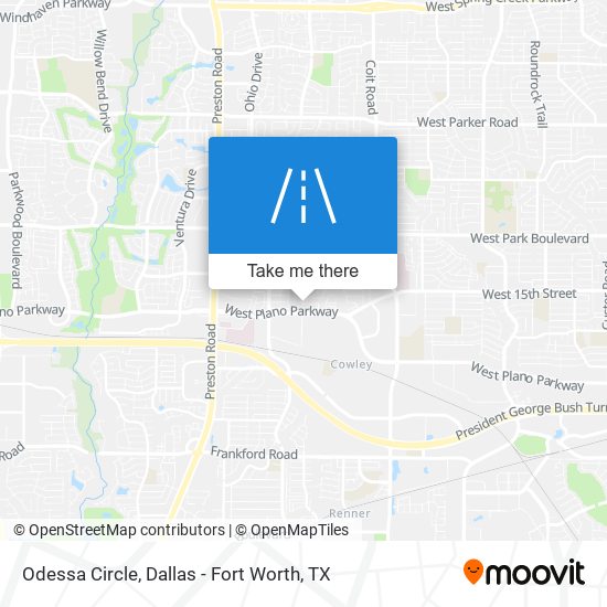 Odessa Circle map