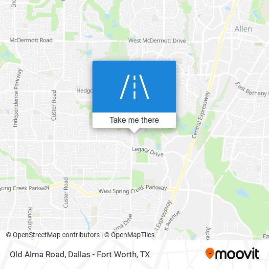 Old Alma Road map