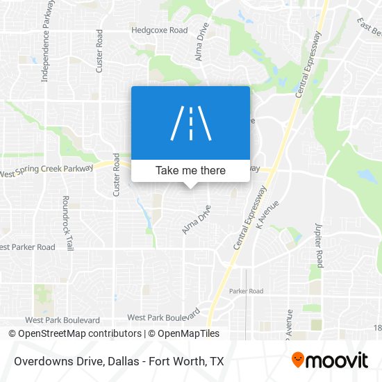Mapa de Overdowns Drive