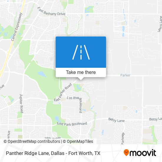 Panther Ridge Lane map