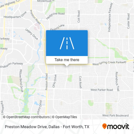 Preston Meadow Drive map