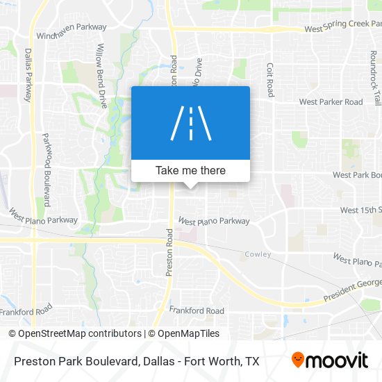 Preston Park Boulevard map