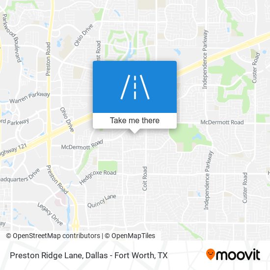 Mapa de Preston Ridge Lane