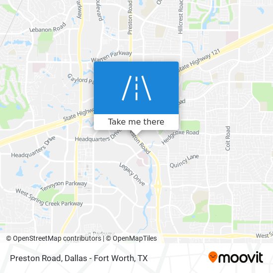 Preston Road map
