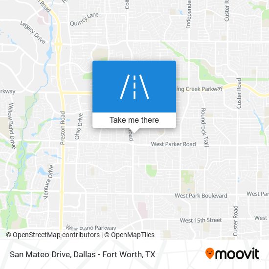Mapa de San Mateo Drive