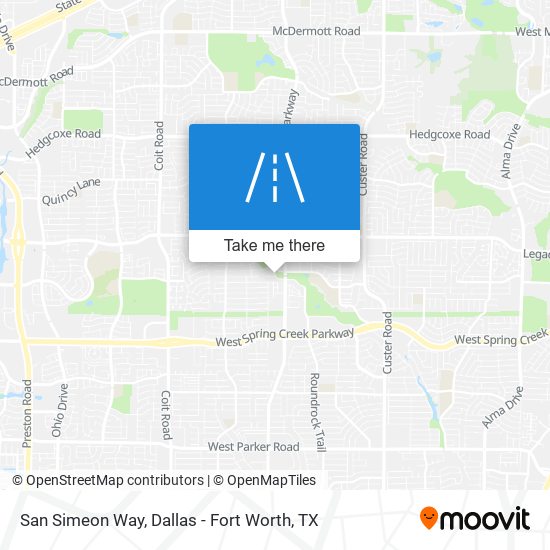 San Simeon Way map