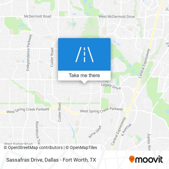 Sassafras Drive map