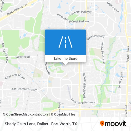 Shady Oaks Lane map