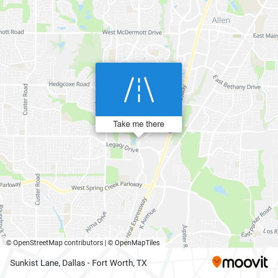 Sunkist Lane map