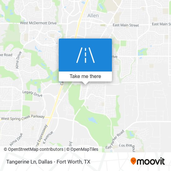 Tangerine Ln map