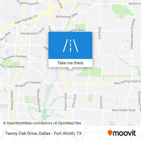 Tawny Oak Drive map