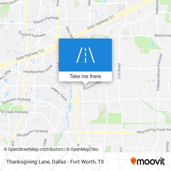 Thanksgiving Lane map