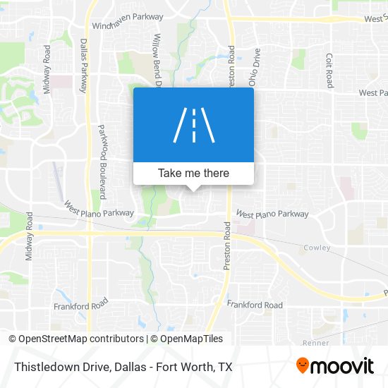 Thistledown Drive map