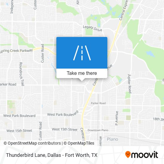 Thunderbird Lane map