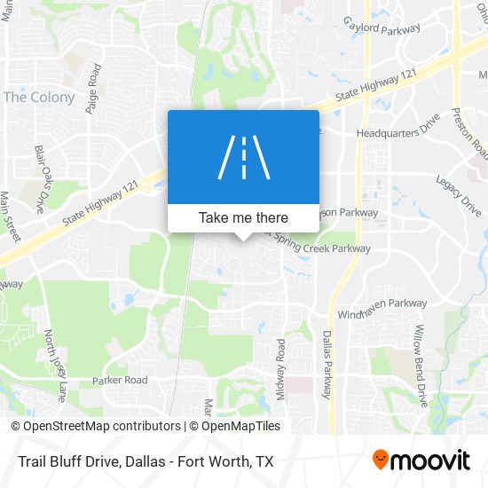 Trail Bluff Drive map