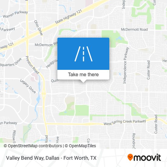 Valley Bend Way map