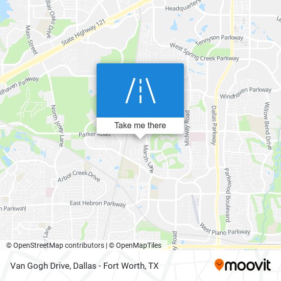 Van Gogh Drive map
