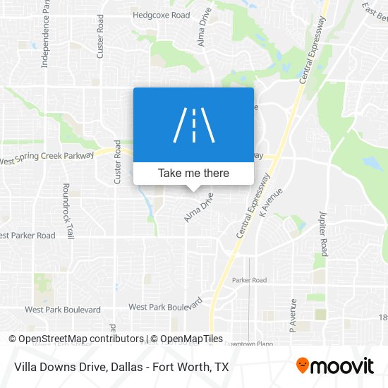 Villa Downs Drive map