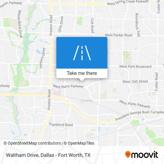 Waltham Drive map