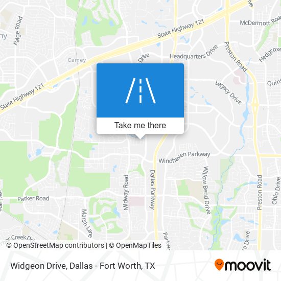 Widgeon Drive map