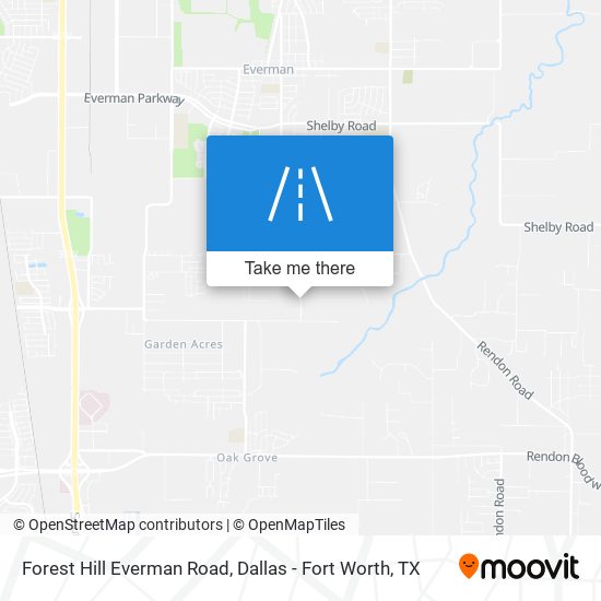 Forest Hill Everman Road map