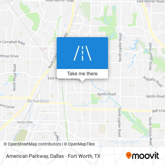 Mapa de American Parkway
