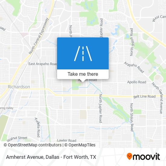 Amherst Avenue map