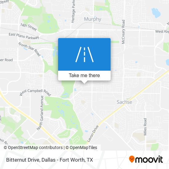 Mapa de Bitternut Drive